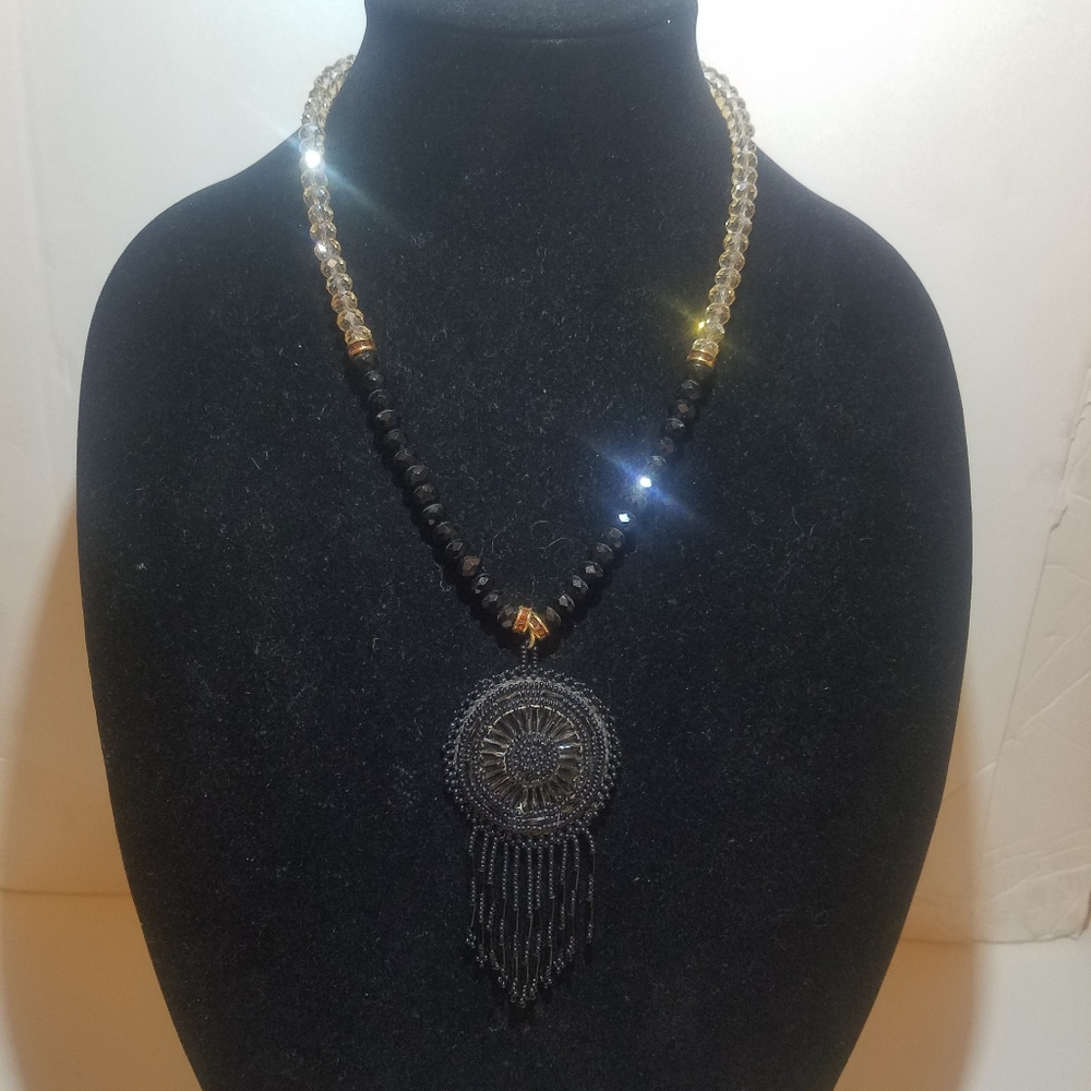Huichol necklace black
